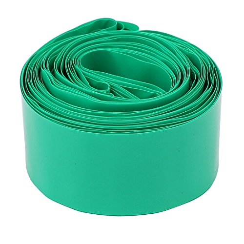 sourcingmap® 30 mm de diámetro 9.9M Longitud PVC Tubo termoretráctil del tubo verde de 1 x 18650