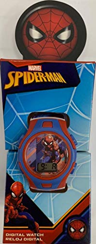 Spiderman Reloj Digital Pulsera, Adultos Unisex, Multicolor, Unico