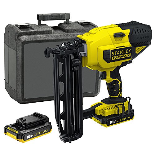 STANLEY FATMAX FMC792D2-QW - Clavadora 18V, 60 J, 25 - 64 mm, con 2 baterías de litio 2Ah y maletín