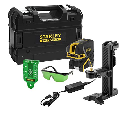 STANLEY FATMAX FMHT77597-1 - Nivel láser lineas cruzadas + 2 puntos verde, 30 m