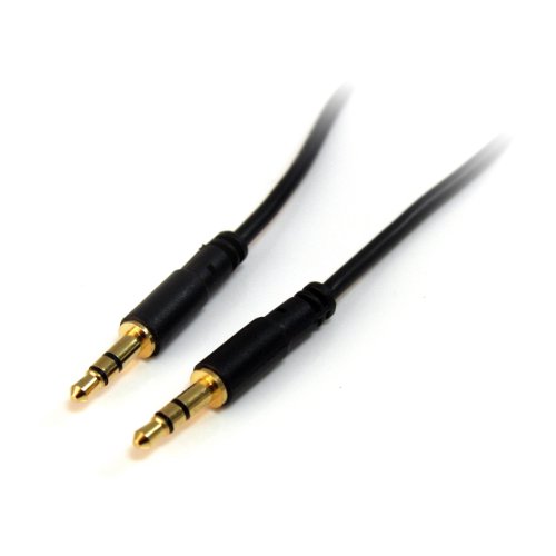 Startech MU3MMS - Cable audio estéreo con conector Jack (0.91 metros), negro