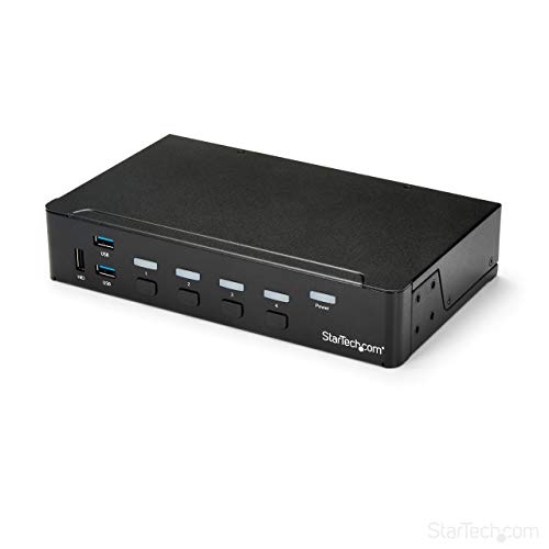 StarTech.com Switch Conmutador KVM de 4 Puertos HDMI 1080p con USB 3.0 - Periférico de Entrada (Negro, USB, USB, HDMI, 0-40 °C, -10-60 °C)