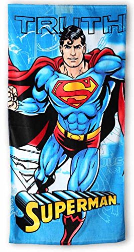 Superman Toalla de playa 100 % algodón. Producto oficial.