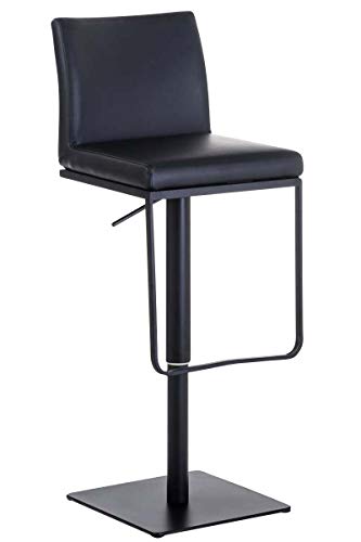 Taburete De Bar Panama En Cuero PU I Taburete Alto Regulable En Altura & Giratorio I Taburete De Cocina con Respaldo & Reposapiés I Color:, Color:Negro, Color del Marco:Negro Taburete De Bar Panama En Cuero PU I Taburete Alto Regulable En Altura & Giratorio I Taburete De Cocina con Respaldo & Reposapiés I Color:, Color:Negro, Color del Marco:Negro