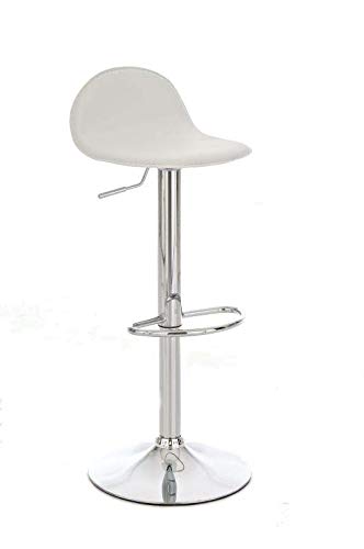 Taburete Lana de Cuero PU I Taburete de Bar Regulable en Altura & Giratorio I Taburete de Cocina con Respaldo I Color:, Color:Blanco Taburete Lana de Cuero PU I Taburete de Bar Regulable en Altura & Giratorio I Taburete de Cocina con Respaldo I Color:, Color:Blanco