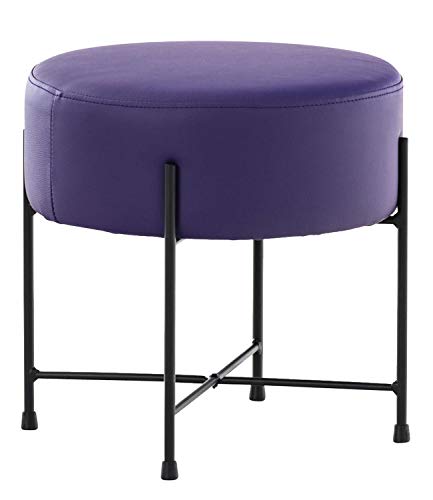 Taburete Otomana Marseille en Cuero PU I Taburete Puff Redondo Acolchado I TabureteReposapiés Moderno I Taburete Bajo para Visita I Color:, Color:Violeta Taburete Otomana Marseille en Cuero PU I Taburete Puff Redondo Acolchado I TabureteReposapiés Moderno I Taburete Bajo para Visita I Color:, Color:Violeta