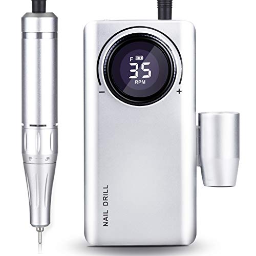 Taladro de uñas portátil profesional de 35000 rpm, lima electrónica recargable NBD con batería de larga duración, herramienta eléctrica para uñas acrílicas, alta velocidad, bajo calor Taladro de uñas portátil profesional de 35000 rpm, lima electrónica recargable NBD con batería de larga duración, herramienta eléctrica para uñas acrílicas, alta velocidad, bajo calor