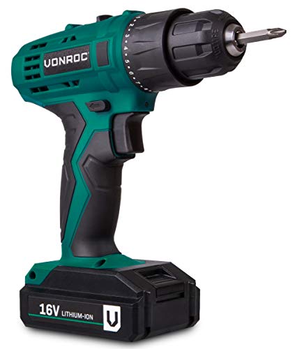 Taladro inalámbrico de 16V - 1.5Ah incluyendo batería, cargador rápido y 2 brocas de atornillar Taladro inalámbrico de 16V - 1.5Ah incluyendo batería, cargador rápido y 2 brocas de atornillar