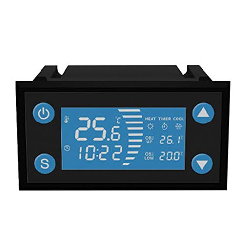 Tamkyo W1213 AC 110-220V Controlador de Temperatura Inteligente LCD Termostato Digital Temporizador Sensor Sonda Modo de Calor FríO