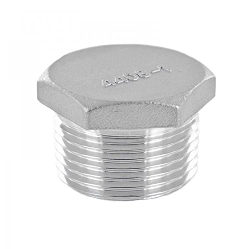 Tapón con cabeza hexagonal con racor de rosca fabricado en acero inoxidable V4A Tapón con cabeza hexagonal con racor de rosca fabricado en acero inoxidable V4A