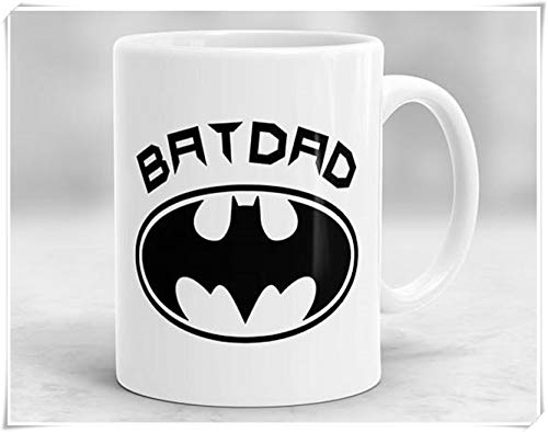 Taza con diseño de murciélago, taza de Batman para papá, copa del día del padre, taza de café de alto brillo de 325 ml