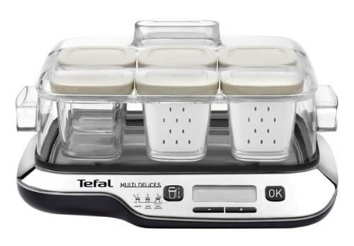 Tefal YG6548 Multidelice - Robot fabricador de postres, yogures y queso fresco, tarros aptos nevera y el lavavajillas, pantalla LCD