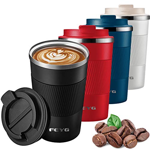Termo Taza 510ml, Termo Cafe Cafe para Llevar de Acero Inoxidable, Taza de Viaje para 100% Cafe a Prueba de Fugas para Bebidas Frías y Calientes Bebidas té Café Agua (negro-510ml) Termo Taza 510ml, Termo Cafe Cafe para Llevar de Acero Inoxidable, Taza de Viaje para 100% Cafe a Prueba de Fugas para Bebidas Frías y Calientes Bebidas té Café Agua (negro-510ml)