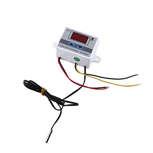 Termostato, controlador de termostato digital de 12V Interruptor de control de temperatura con sonda para área de incubación, caja de equipo, sistema de aire acondicionado
