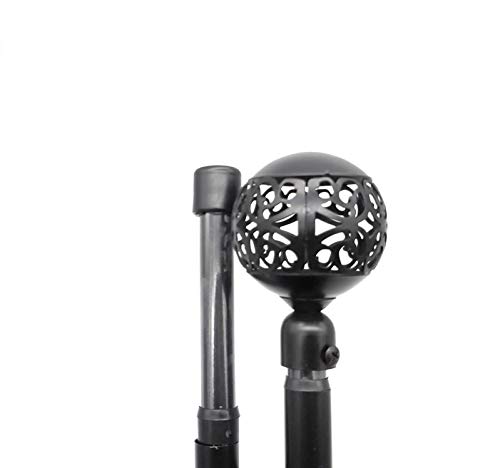 TEXTURAS HOME - Barra de Cortina Color Negro Doble Forja Universal Extensible de 120 a 210 cms Terminales Modelo Bola (P-Black) TEXTURAS HOME - Barra de Cortina Color Negro Doble Forja Universal Extensible de 120 a 210 cms Terminales Modelo Bola (P-Black)