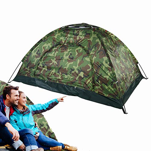 Tienda de Campaña 2 Personas, Tienda de Camping Impermeable Anti Viento, protección UV, para viajes en familia, festividades, senderismo, tiendas plegables con bolsa de transporte portátil