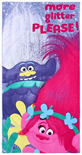 Toalla de Playa, Color Violeta, 70x140 Trolls
