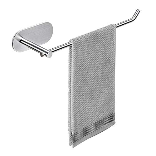 Toallero autoadhesivo para pared, barra de acero inoxidable, soporte para toallas de mano, para baño o cocina