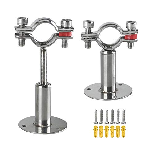 TONGXU 2 Juegos Soporte de Tubo Ajustable de Φ32 de Acero Inoxidable con Tornillos Soportes de Tubería Abrazadera de Tubo para Montaje en Techo Tubos Varillas Diámetro 32-34 mm TONGXU 2 Juegos Soporte de Tubo Ajustable de Φ32 de Acero Inoxidable con Tornillos Soportes de Tubería Abrazadera de Tubo para Montaje en Techo Tubos Varillas Diámetro 32-34 mm