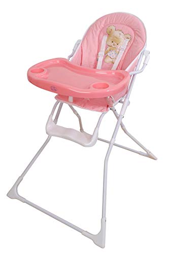 Trona para bebe plegable,modelo osito rosa, silla bebé.DE REGALO BIBERON