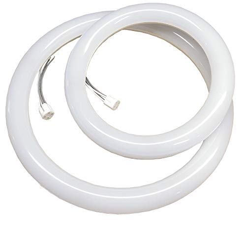 Tubo Circular LED G10, Color Blanco (6500K,). Sin instalacion. Tubo redondo cocina. (Pack (22,5cm y 30cm))