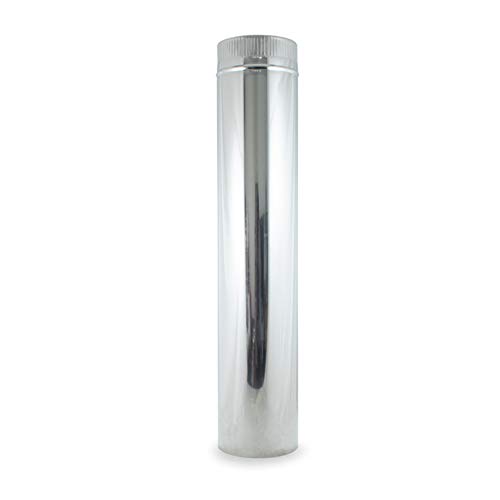 Tubo Liso 1m acero inoxidable para sistemas de ventilación y extracción, chimeneas y estufas de leña y pellet, autoconectable (300 mm) Tubo Liso 1m acero inoxidable para sistemas de ventilación y extracción, chimeneas y estufas de leña y pellet, autoconectable (300 mm)