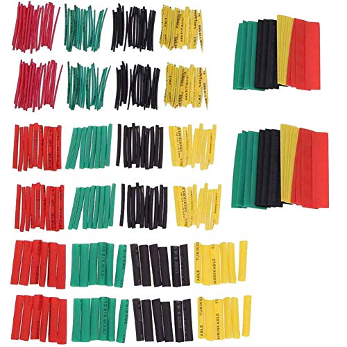 Tubos termorretráctiles 2:1, 328 piezas de protección de aislamiento retardante de llama, funda de cable termorretráctil, 4 colores 8 tamaños