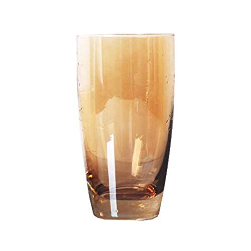 UPKOCH Vasos para Beber Romántica Cristalería de Agua Vaso de Vidrio Ámbar Taza de Agua Regalo para Amigos (380 Ml de Alto Estilo)