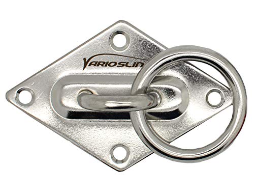 Variosling® Placa Metálica – Soporte/Anclaje/Montaje de Pared y de Techo con Anillo para Entrenamientos en Suspensión, Sacos de Boxeo, Hamacas, Toldos, etc. | Muy Grande, Acero Inoxidable Variosling® Placa Metálica – Soporte/Anclaje/Montaje de Pared y de Techo con Anillo para Entrenamientos en Suspensión, Sacos de Boxeo, Hamacas, Toldos, etc. | Muy Grande, Acero Inoxidable