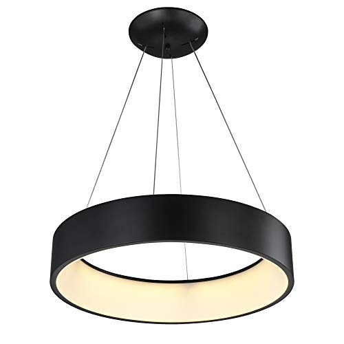 VS Venta-stock LED Lámpara Colgante Color Negro 45 cm diámetro Hueco Redondo Iluminación 4000K [Clase de eficiencia energética A+++]