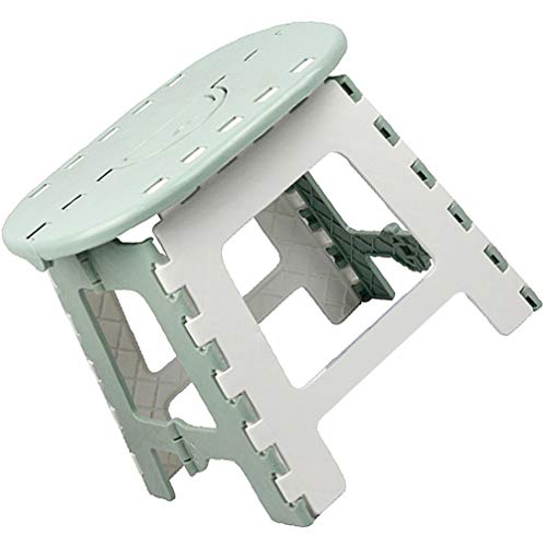 Wakauto Taburete Plegable Portátil Taburete de Camping Banco Plegable de Plástico para Baño de Cocina de Hotel Verde