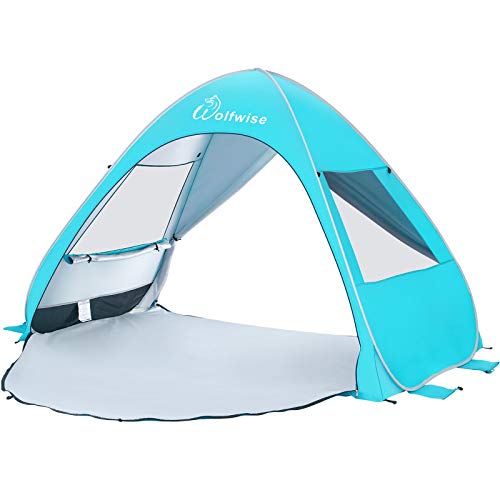 WolfWise UPF 50 Tienda de Campaña Pop up Tienda De Playa Bebe Desplegable Instantánea Refugio para el Sol Viaje Plegable y Portátil para Familia Al Aire Libre WolfWise UPF 50 Tienda de Campaña Pop up Tienda De Playa Bebe Desplegable Instantánea Refugio para el Sol Viaje Plegable y Portátil para Familia Al Aire Libre