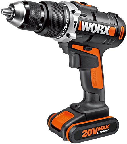 Worx WX372.1 - Taladro Percutor 1 batería Li-ion 20v-2,0Ah