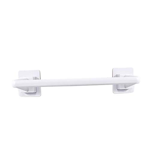 Yardwe Barra de Toalla Baño Toalla Individual Soporte para Colgar Ducha Toallero Organización Plástico Autoadhesivo Sin Taladro para baño (Blanco) 34 cm