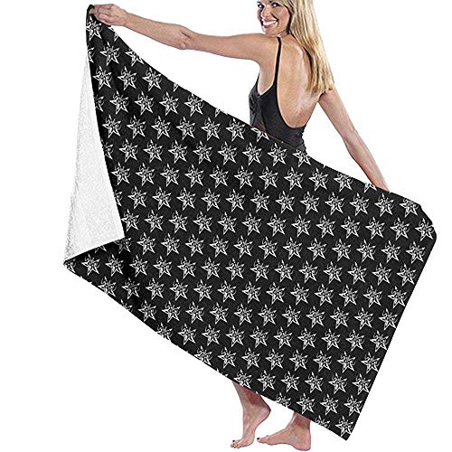 Yocmre Toalla de baño Satanic Goat Head con Pentagram Beach Towel para baño Travel Beach Swim