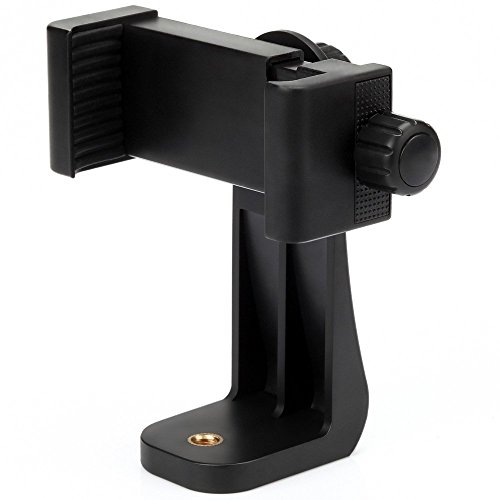 Zacro Soporte para Teléfono Móvil Trípode con Ajustable Abrazadera-Negro (Rotación de 360°) para Trípode Trípode Selfie Stick Monopod, Universal Smartphone Adapter Soporte para Teléfono Móvil