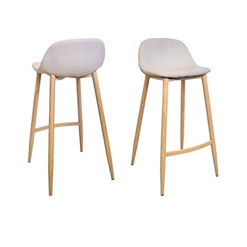 ZONS – Easy to Clean Taburete bar Look tejidos patas de metal efecto madera ZONS – Easy to Clean Taburete bar Look tejidos patas de metal efecto madera