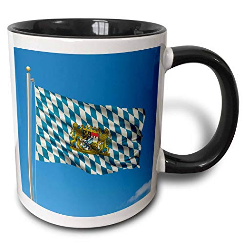 330ML Taza de cerámica Tazas de café 157039_4 Baviera en un mástil de bandera con el cielo azul de Baviera