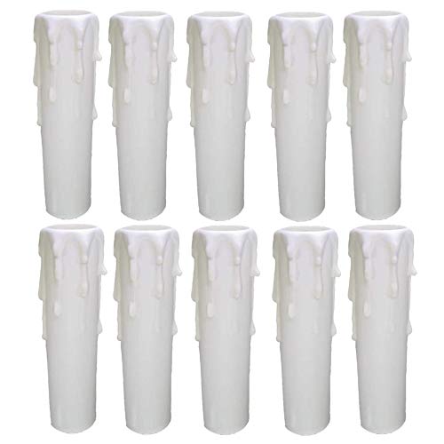 AAPLUS 10 x Ø24/26 mm Funda para Portavelas en Plástico Casquillo E14 para Vela Portalámparas de Vela E14 para Reemplazar el Candelabro, Lámpara de Pared y Vieja,100 mm(Non Portalámparas Interno)