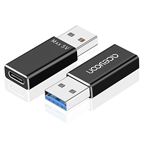 aceyoon USB 3.1 to USB C Adapter USB C 2 Pack MAX Gen 2 10Gbps / 5V USB3.1 Gen 2 Power Adaptor Data & Charge USB 3.0 Male to USBC Female Connector Compatible for USB C Hub, Cable, PC, Laptop, S9
