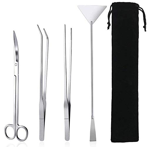 Acuario Aquascaping Kit 4 en 1 Acero Inoxidable Acuario Tanque Planta Acuática Aquarium Herramienta Accesorios Pinzas Tijeras Espátula Acuario Aquascaping Kit 4 en 1 Acero Inoxidable Acuario Tanque Planta Acuática Aquarium Herramienta Accesorios Pinzas Tijeras Espátula