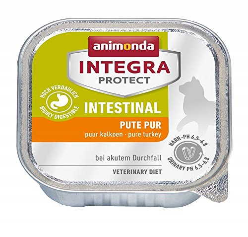 animonda Integra Protect Intestinal para gatos, comida dietética para gatos, comida húmeda para casos de diarrea o vómitos, puro pavo, 16 x 100 g