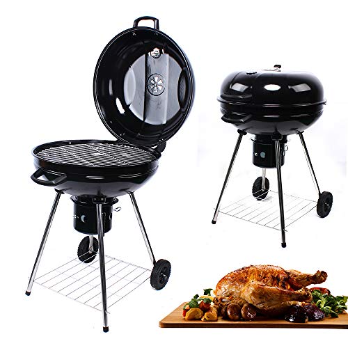Barbacoa de carbón vegetal portátil Kaibrite con tapa, parrilla de 58 cm, barbacoa de carbón de abedul esmaltada, barbacoa de carbón vegetal para picnics, festivales, camping y fiestas Barbacoa de carbón vegetal portátil Kaibrite con tapa, parrilla de 58 cm, barbacoa de carbón de abedul esmaltada, barbacoa de carbón vegetal para picnics, festivales, camping y fiestas