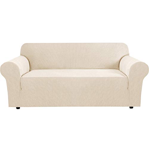 BellaHills Fundas de sofá elásticas Fundas de sofá de 3 plazas para Sala de Estar Fundas de sofá Fundas con Fondo elástico, Tela Jacquard Gruesa Suave Lavable (sofá de 3 plazas, Natural) BellaHills Fundas de sofá elásticas Fundas de sofá de 3 plazas para Sala de Estar Fundas de sofá Fundas con Fondo elástico, Tela Jacquard Gruesa Suave Lavable (sofá de 3 plazas, Natural)