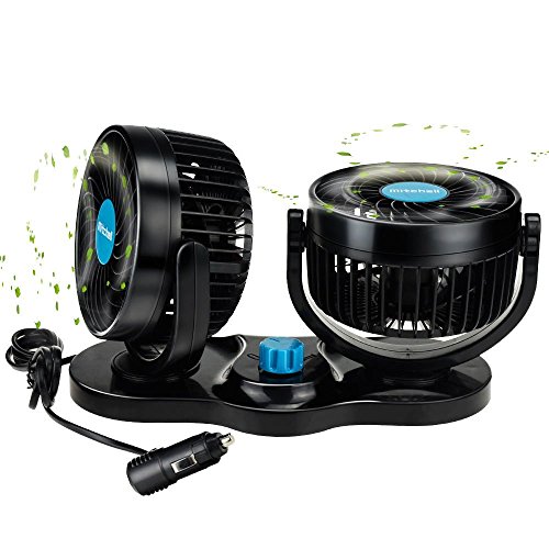 BestFire Ventilador de Refrigeración para Coche 12V Velocidad Ajustable 360 Grado Giratorio Silencioso Ventilación Fan para Coche SUV BestFire Ventilador de Refrigeración para Coche 12V Velocidad Ajustable 360 Grado Giratorio Silencioso Ventilación Fan para Coche SUV