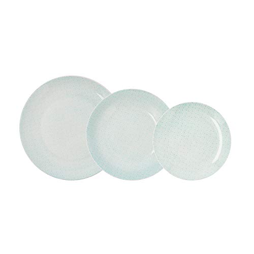 Bidasoa Infiniti Infinit Vajilla de Porcelana Completa Moderna 18 Piezas Llanos hondos |6 Platos Postre, Verde, Estandar Bidasoa Infiniti Infinit Vajilla de Porcelana Completa Moderna 18 Piezas Llanos hondos |6 Platos Postre, Verde, Estandar