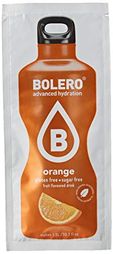 Bolero Bebida Instantánea sin Azúcar, Sabor Naranja - Paquete de 12 x 9 gr - Total: 108 gr