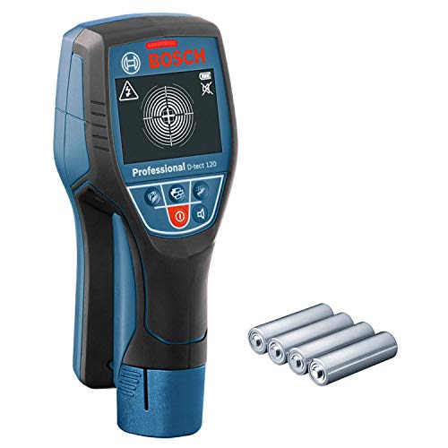 Bosch Professional Detector de pared D-tect 120 (4 baterías AA x 1,5 V, profundidad máx. 120 mm, en caja)