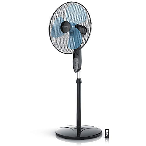 Brandson - 40cm Ventilador de pie con Control Remoto Oscilación 85° 3 Niveles de Potencia 50W Flujo de Aire Elevado Negro Brandson - 40cm Ventilador de pie con Control Remoto Oscilación 85° 3 Niveles de Potencia 50W Flujo de Aire Elevado Negro
