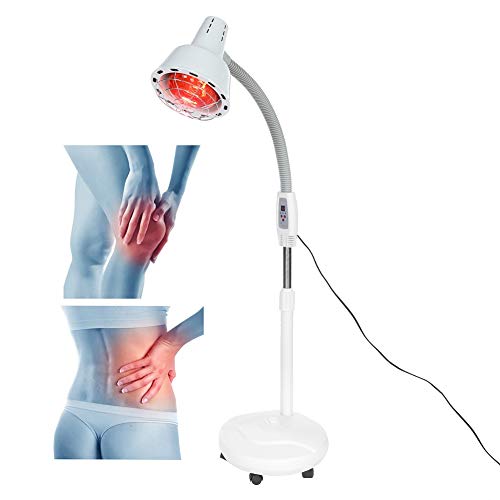 Brrnoo Lámpara infrarroja de pie, 275W Terapia de calefacción por Infrarrojos con Rueda Universal en Movimiento para el Alivio del Dolor Muscular